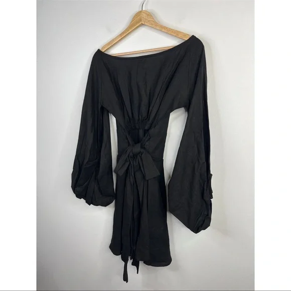 Just BEE Queen Colette Black Cut out Tie Mini Dress Women's Size XS NWT - Picture 4 of 8